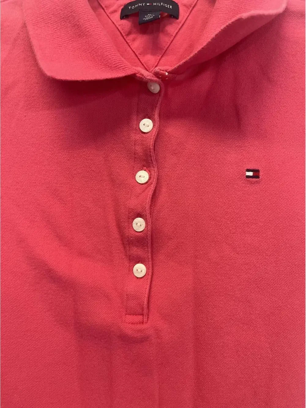 Tommy Hilfiger Polo Tennis Dress with Ruffle Hem School Uniform Coral Girls XL